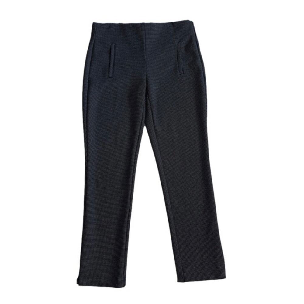 Chico’s Ankle Pants Juliet So Slimming Black White Pattern Stretch Slim Size 2